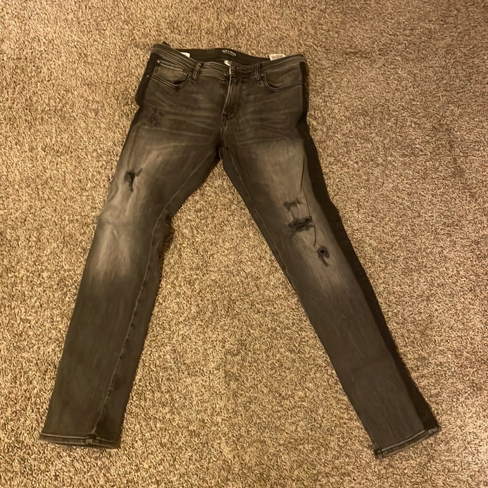 Black And Grey Demin Jeans